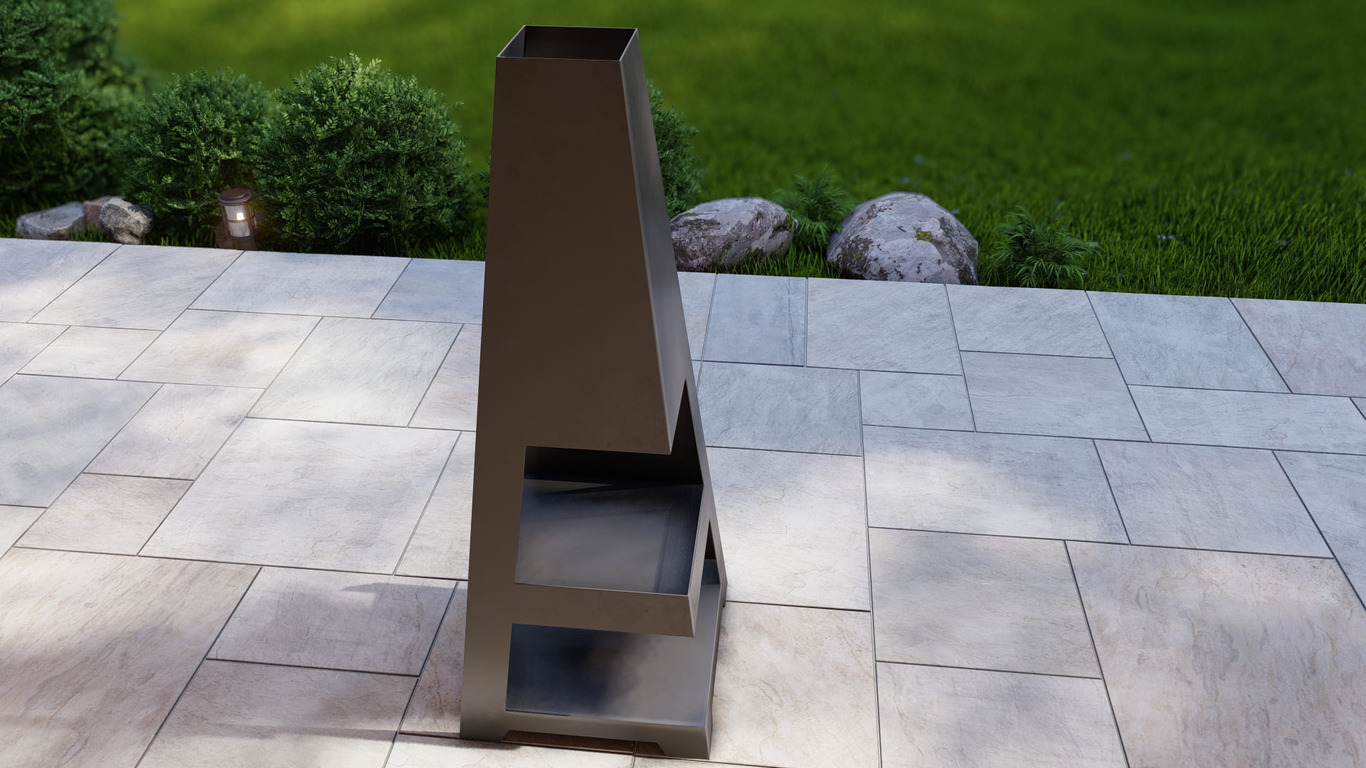 Backyard Fireplace V4 63". DXF, SVG files for plasma, laser cutting. Chiminea Fire Pit. Фото 9