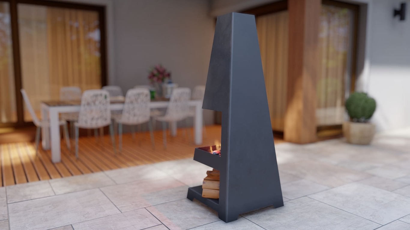Backyard Fireplace V4 Three Sizes. DXF, SVG files for plasma, laser cutting. Chiminea Fire Pit. Фото 7