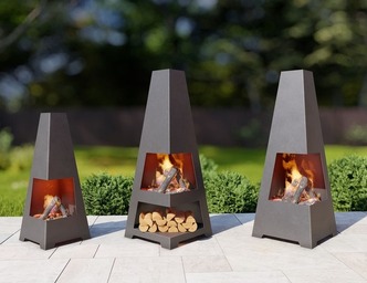 Backyard Fireplace V4 Three Sizes. DXF, SVG files for plasma, laser cutting. Chiminea Fire Pit