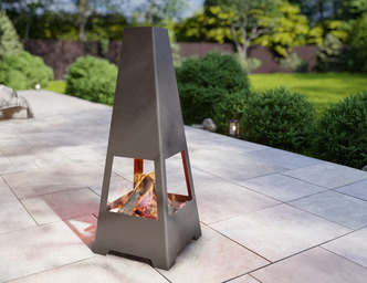 Șemineu exterior V5 1200 mm. Fișiere DXF, SVG pentru tăiere cu plasmă și laser. Chiminea