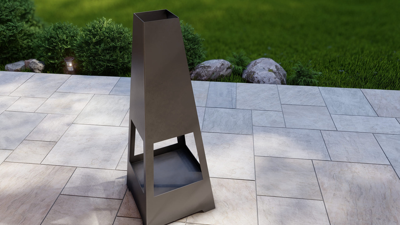 Outdoor Fireplace V5 63". DXF, SVG files for plasma, laser cutting. Chiminea Fire Pit. Фото 9