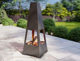 Șemineu exterior V5 1600 mm. Fișiere DXF, SVG pentru tăiere cu plasmă și laser. Chiminea