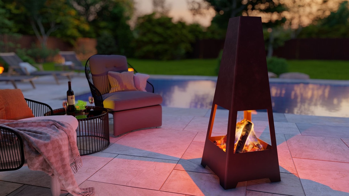 Outdoor Fireplace V5 Two Sizes. DXF, SVG files for plasma, laser cutting. Chiminea Fire Pit. Фото 4