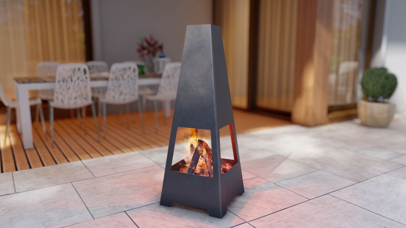 Outdoor Fireplace V5 Two Sizes. DXF, SVG files for plasma, laser cutting. Chiminea Fire Pit. Фото 5