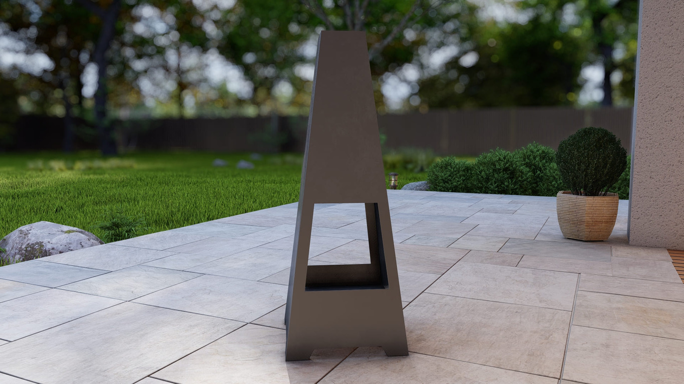 Patio Fireplace V6 47". DXF, SVG files for plasma, laser cutting. Chiminea Fire Pit. Фото 10