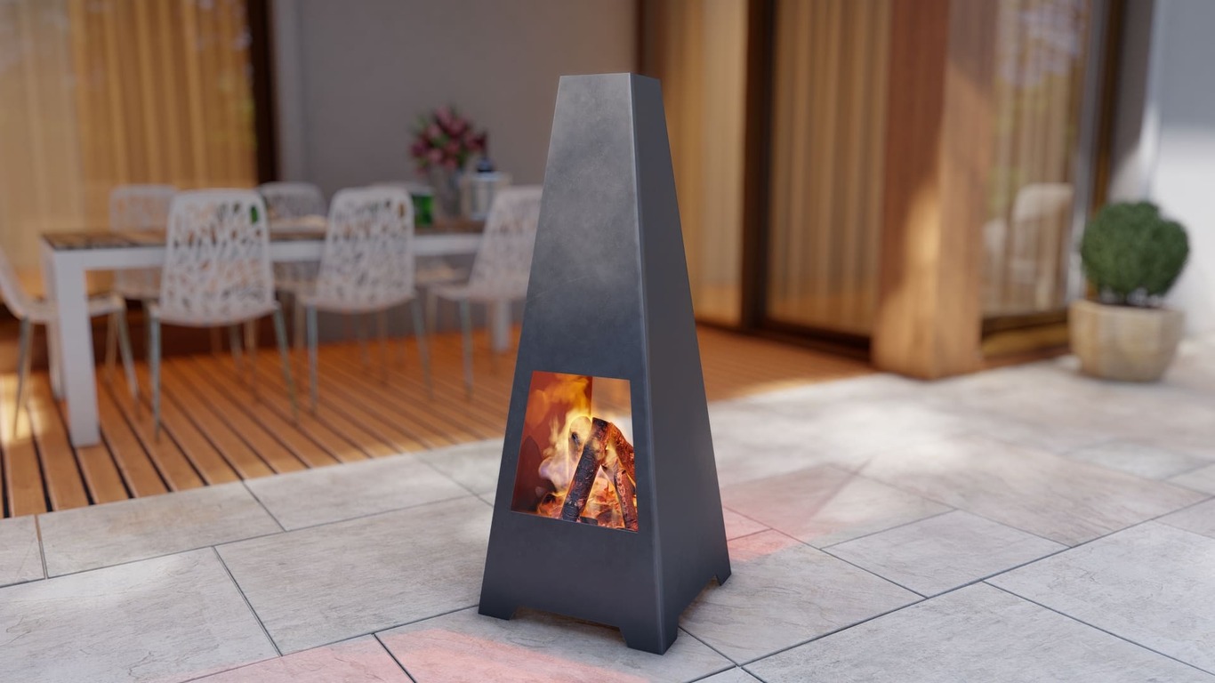 Patio Fireplace V6 47". DXF, SVG files for plasma, laser cutting. Chiminea Fire Pit. Фото 5