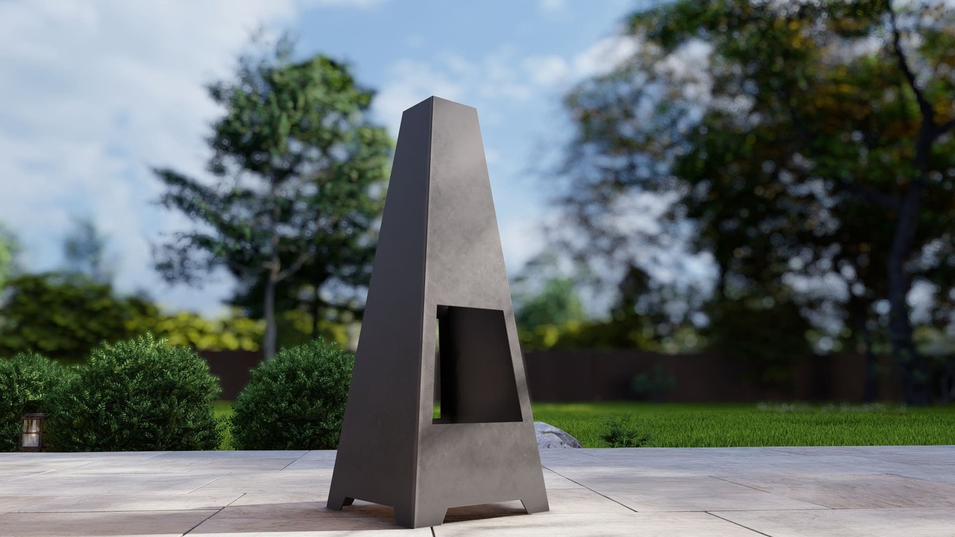 Patio Fireplace V6 47". DXF, SVG files for plasma, laser cutting. Chiminea Fire Pit. Фото 7
