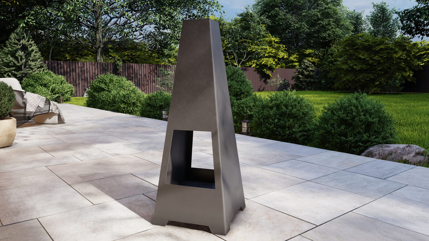 Patio Fireplace V6 47". DXF, SVG files for plasma, laser cutting. Chiminea Fire Pit. Фото 8