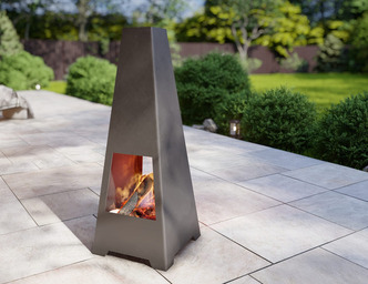 Șemineu de terasă V6 1200 mm. Fișiere DXF, SVG pentru tăiere cu plasmă și laser. Chiminea