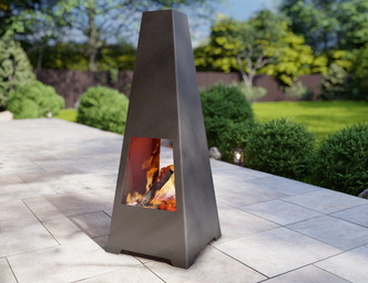 Șemineu de terasă V6 1600 mm. Fișiere DXF, SVG pentru tăiere cu plasmă și laser. Chiminea