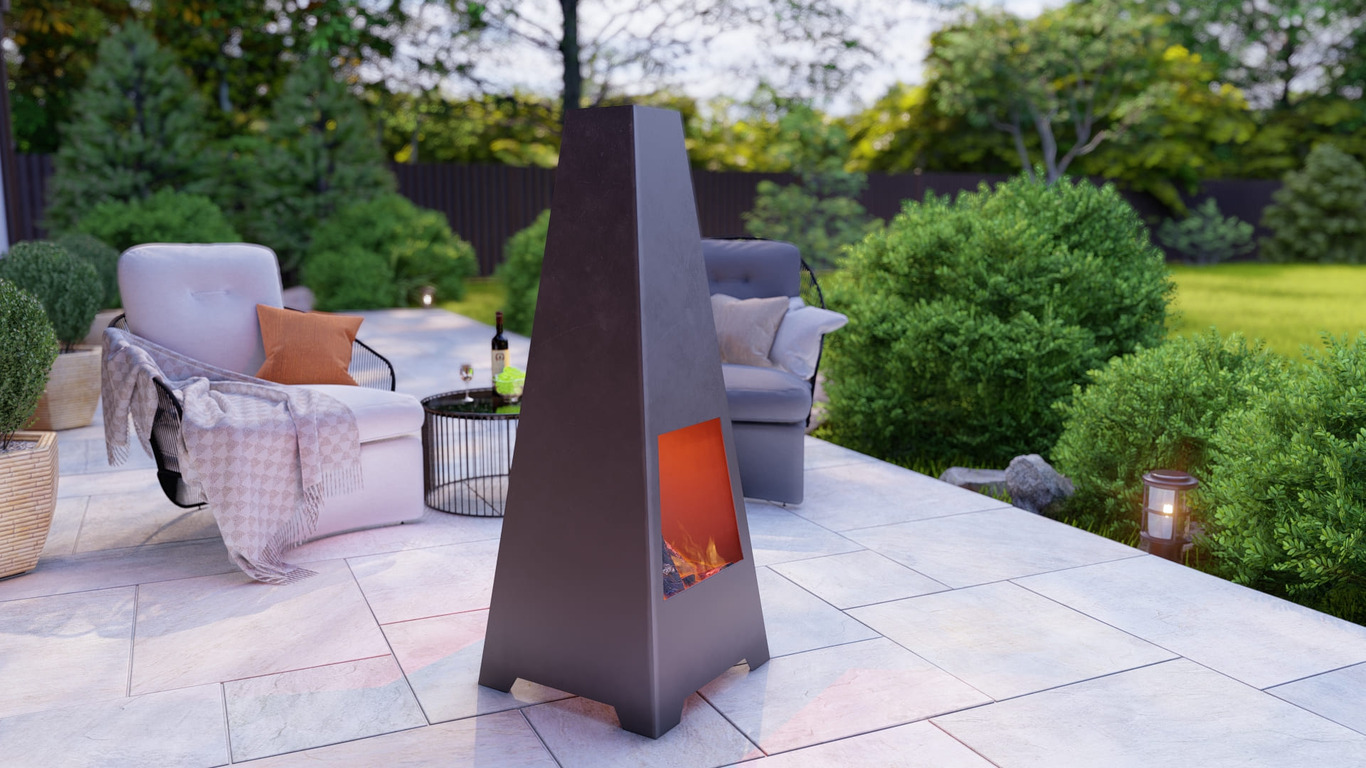 Patio Fireplace V6 Two Sizes. DXF, SVG files for plasma, laser cutting. Chiminea Fire Pit. Фото 3
