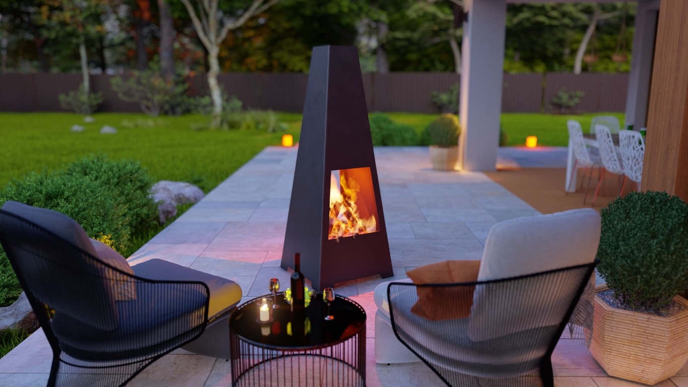 Patio Fireplace V6 Two Sizes. DXF, SVG files for plasma, laser cutting. Chiminea Fire Pit. Фото 4