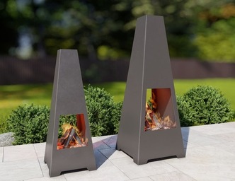 Patio Fireplace V6 Two Sizes. DXF, SVG files for plasma, laser cutting. Chiminea Fire Pit