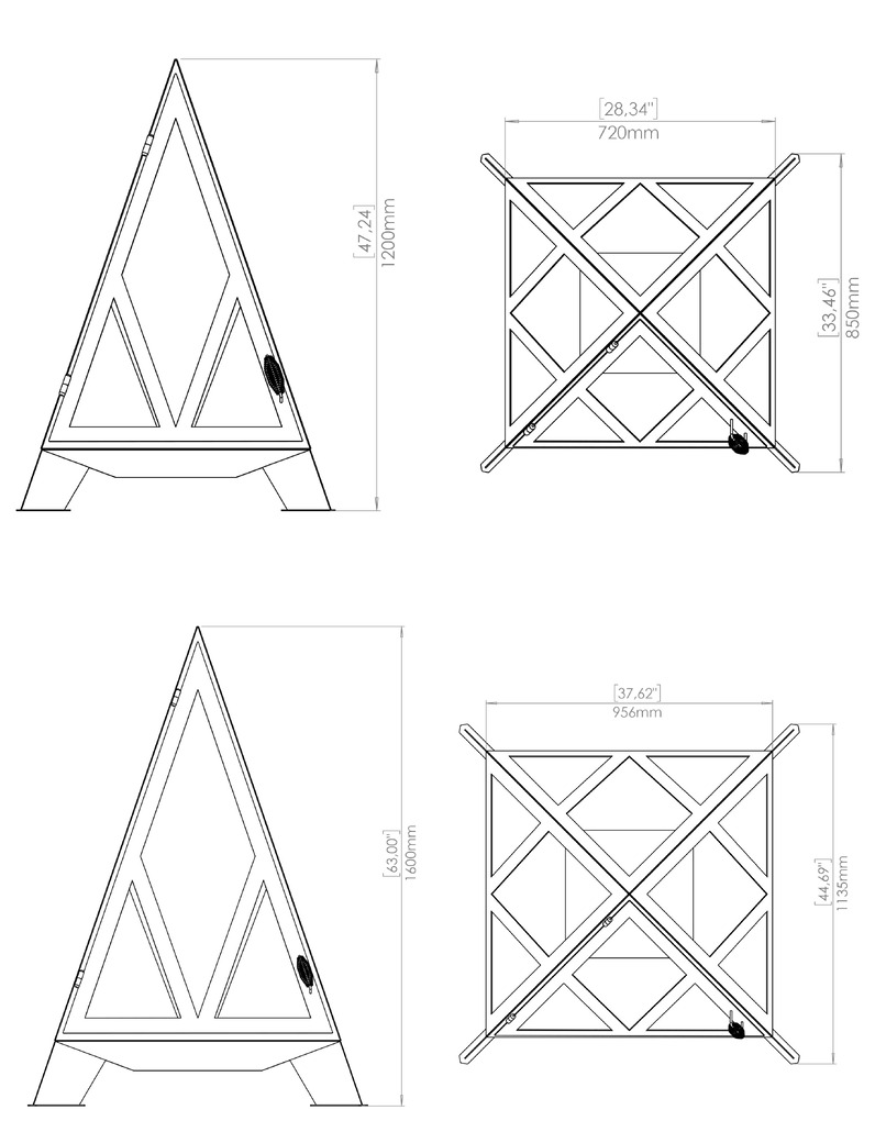 Garden Fireplace V7 Two Sizes. DXF, SVG files for plasma, laser cutting. Pyramid Fire Pit. Фото 11