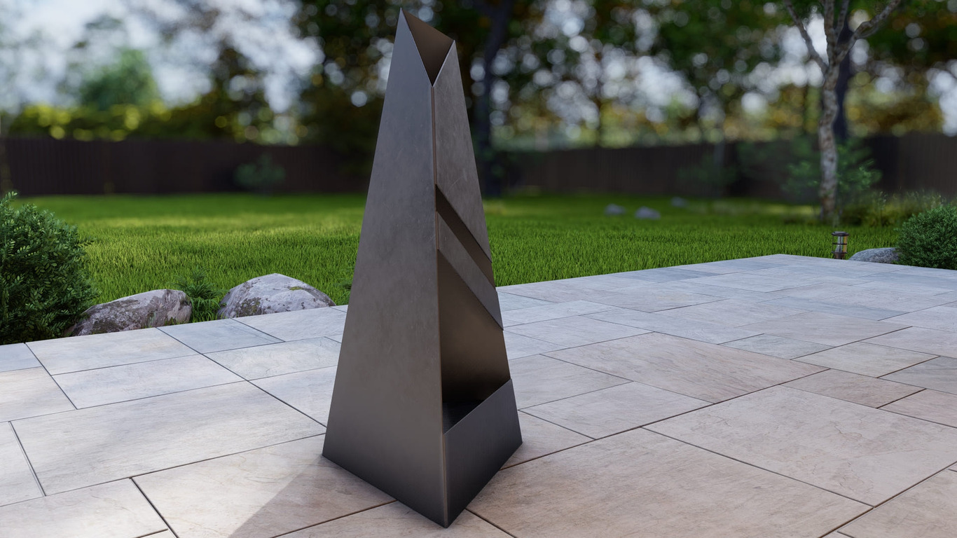 Garden Fireplace V8 47". DXF, SVG files for plasma, laser cutting. Pyramid Fire Pit. Фото 10