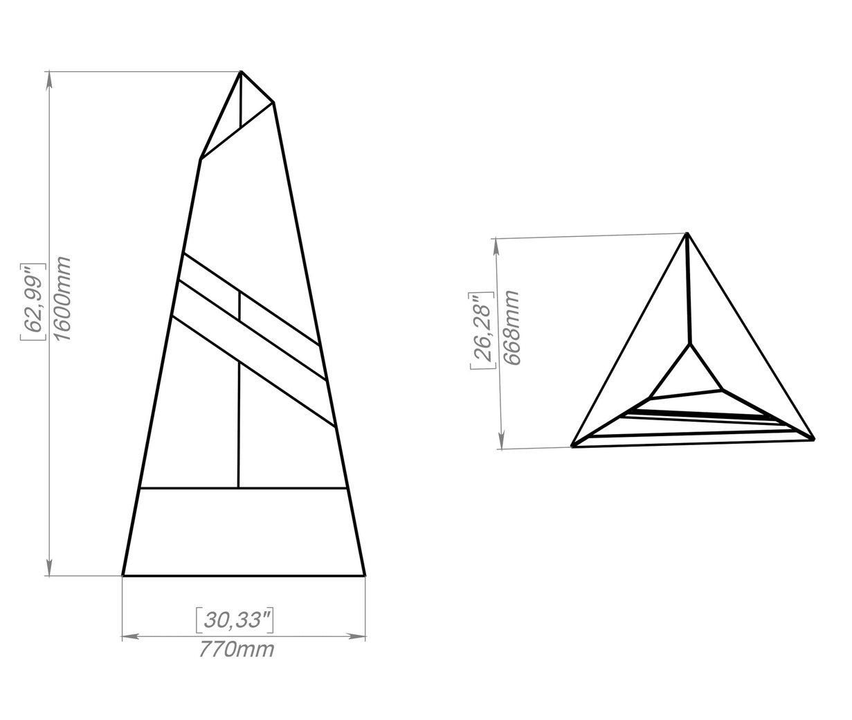 Garden Fireplace V8 63". DXF, SVG files for plasma, laser cutting. Pyramid Fire Pit. Фото 11