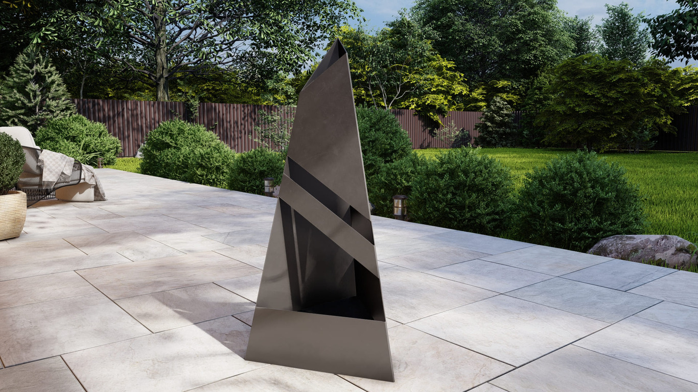 Garden Fireplace V8 Two Sizes. DXF, SVG files for plasma, laser cutting. Pyramid Fire Pit. Фото 7