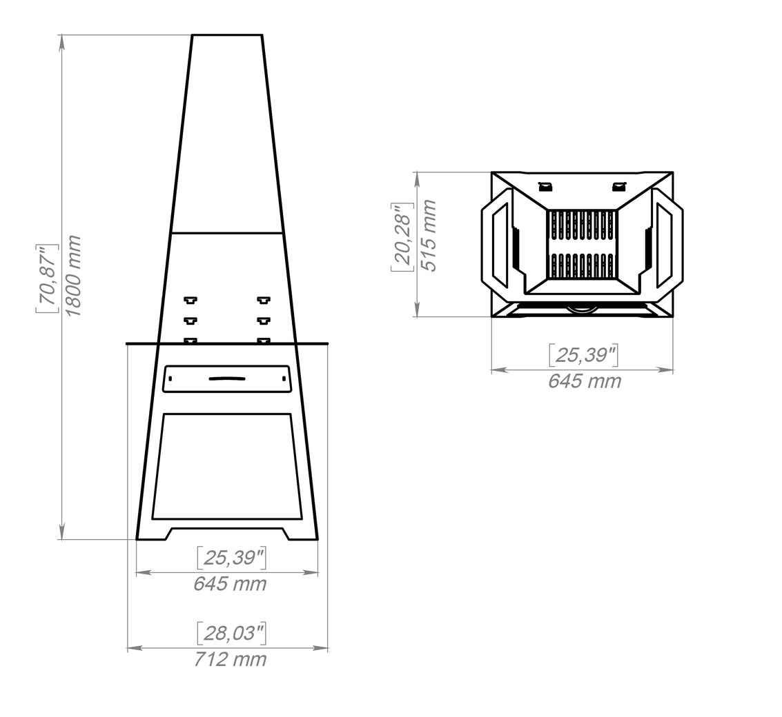 Outdoor Fireplace V2 with Grill. DXF, SVG files for plasma, laser cutting. Chiminea Fire Pit. Фото 11