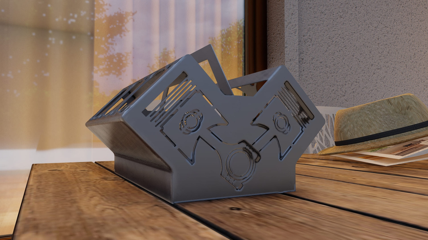 Beer and Soda Holder Engine V6. DXF, SVG files for plasma, laser cutting. Box for 330 ml Can. Фото 9