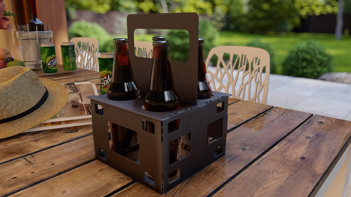 Beer and Soda Holder. DXF, SVG files for plasma, laser cutting. Pack for 500 ml Can