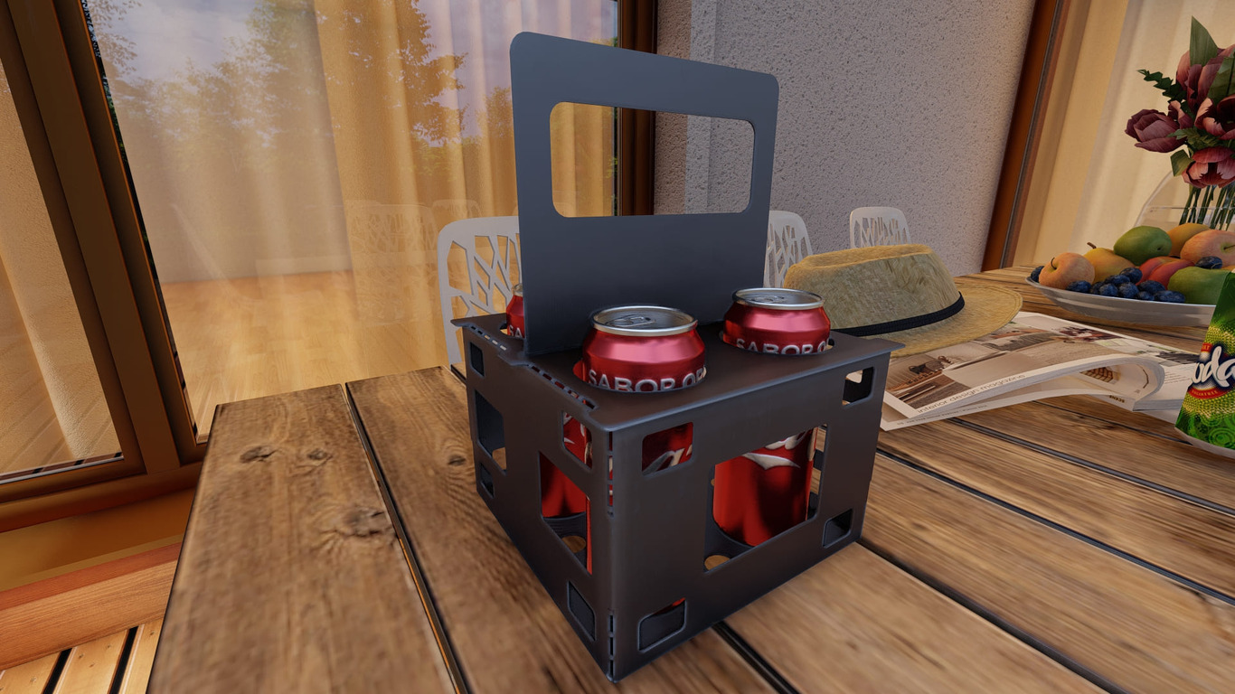Beer and Soda Holder. DXF, SVG files for plasma, laser cutting. Pack for 500 ml Can. Фото 5