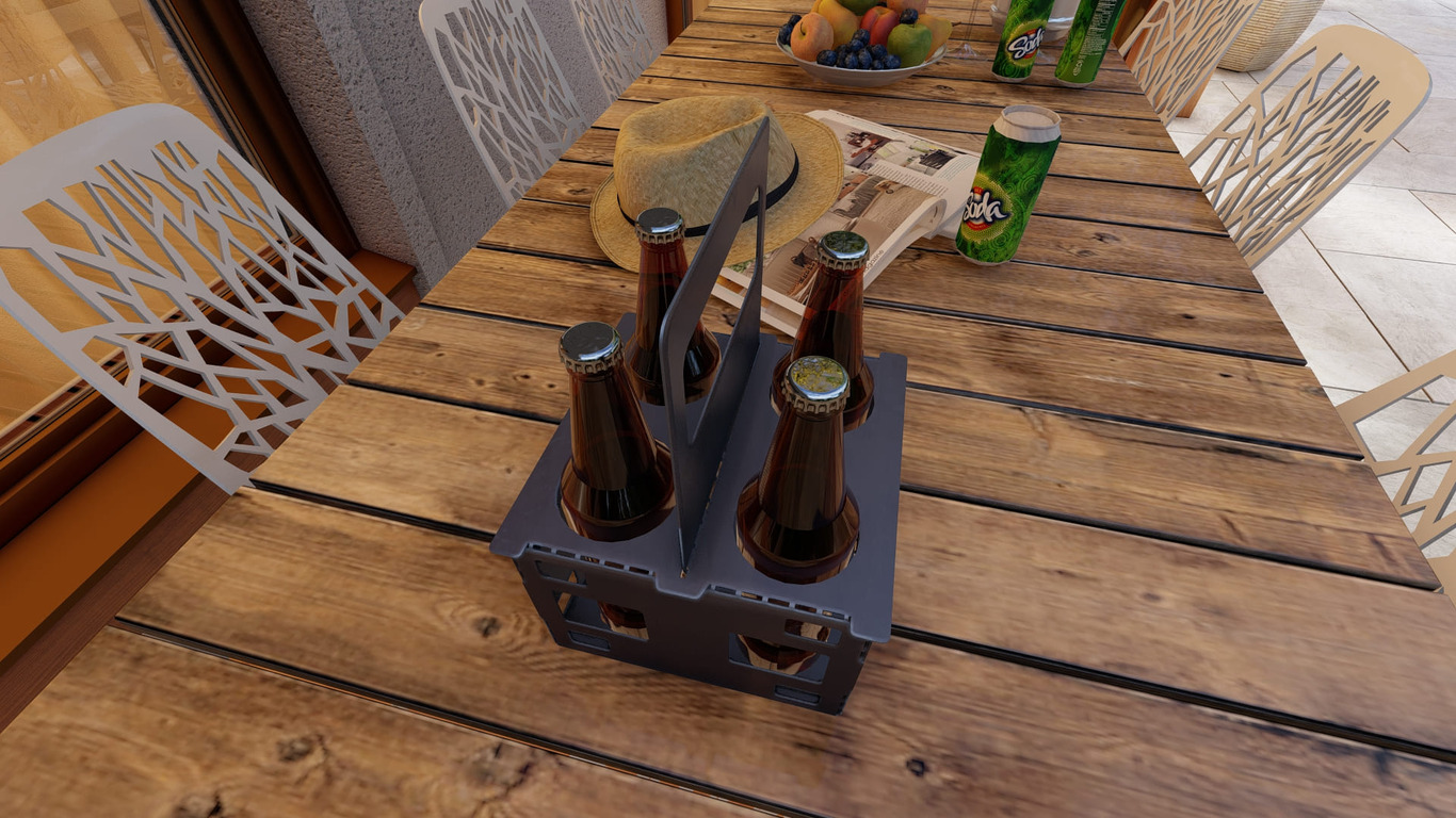 Beer and Soda Holder. DXF, SVG files for plasma, laser cutting. Pack for 500 ml Can. Фото 6