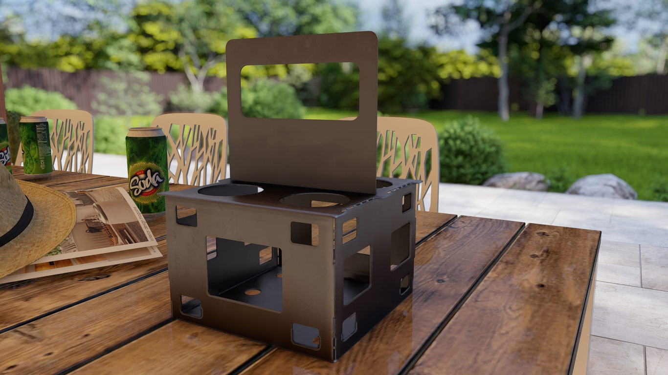 Beer and Soda Holder. DXF, SVG files for plasma, laser cutting. Pack for 500 ml Can. Фото 7