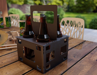 Beer and Soda Holder. DXF, SVG files for plasma, laser cutting. Pack for 500 ml Can