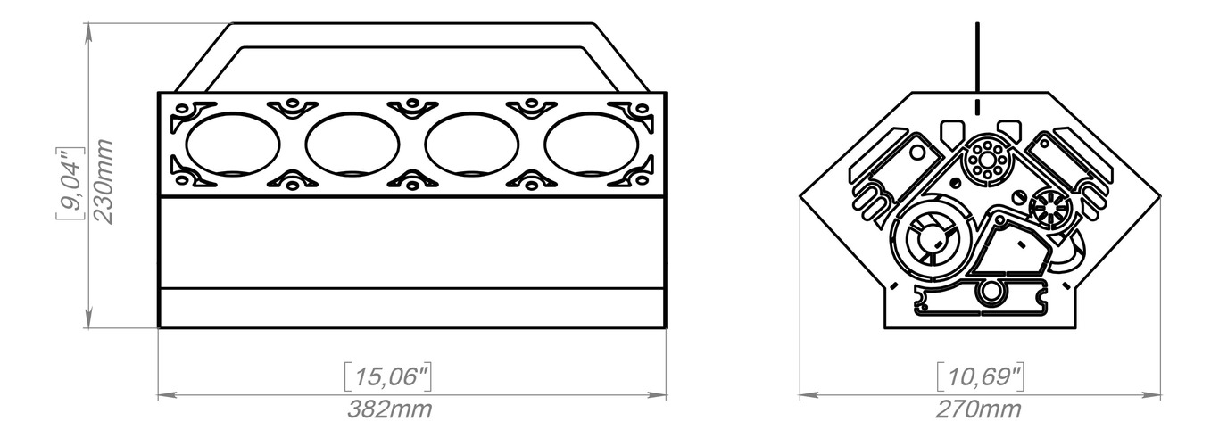 Beer and Soda Holder Engine V8. DXF, SVG files for plasma, laser cutting. Box for 330 ml and 500 ml Cans. Фото 11