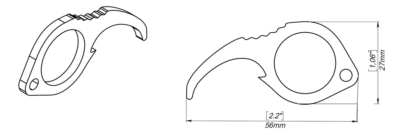 Chaveiro Abridor de Garrafa Pequeno. Arquivos DXF e SVG para corte e plasma a laser. Фото 10