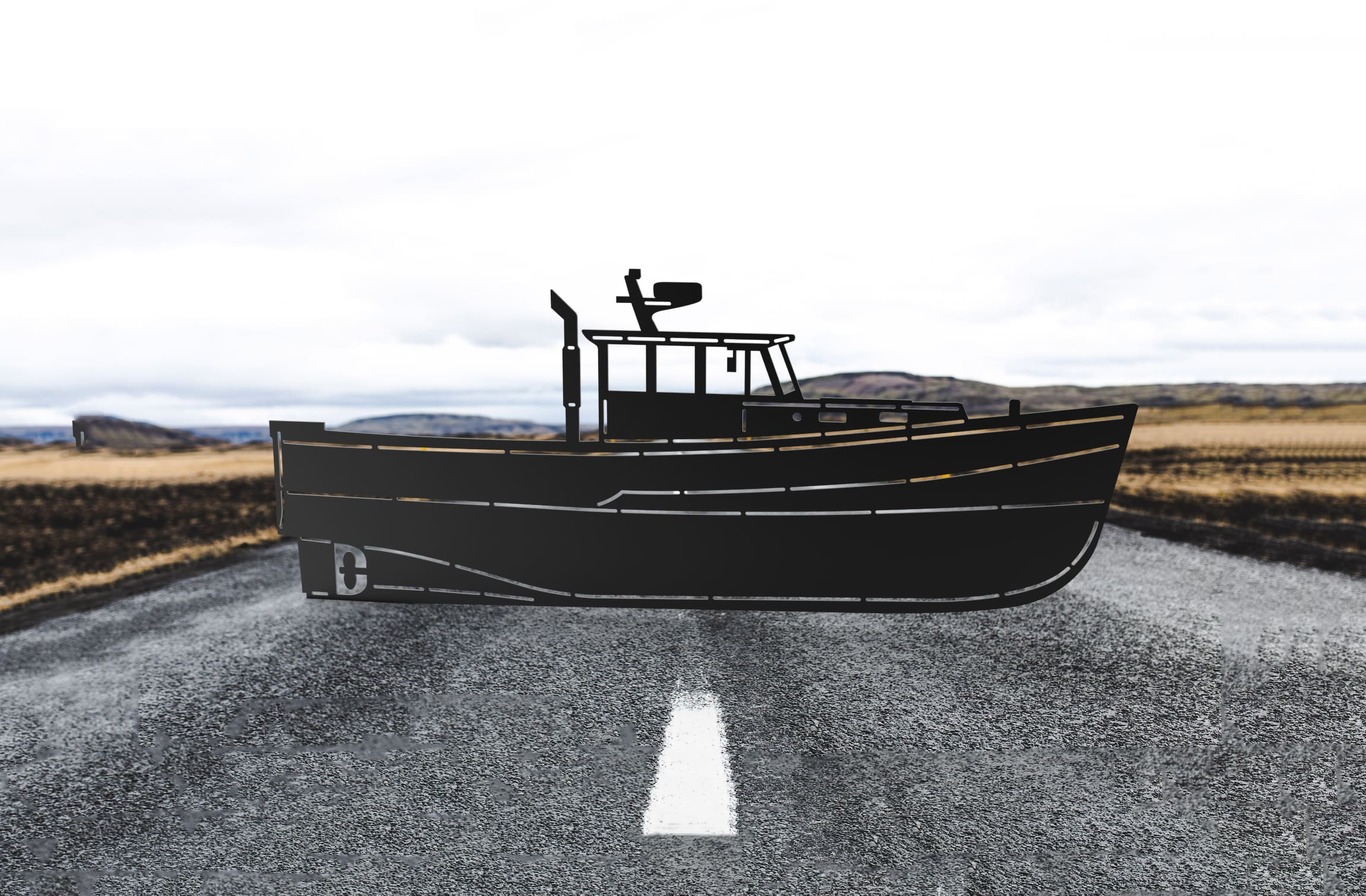Boat. DXF, SVG vector files for CNC, laser and plasma cutting