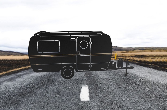 Camper Trailer. DXF, SVG vector files for CNC, laser and plasma cutting