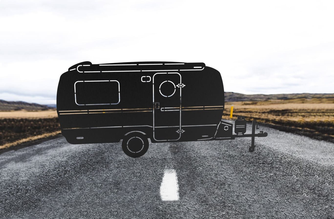 Camper Trailer. DXF, SVG vector files for CNC, laser and plasma cutting