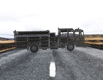 Fire Truck. DXF, SVG vector files for CNC, laser and plasma cutting