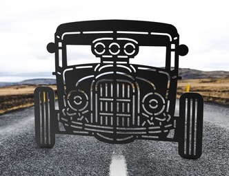 Hot Rod. DXF, SVG vector files for CNC, laser and plasma cutting