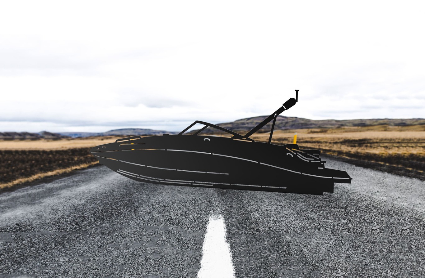 Моторная лодка. DXF, SVG векторные файлы для лазерной, плазменной резки