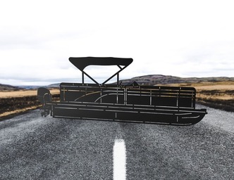 Pontoon Boat. DXF, SVG vector files for CNC, laser and plasma cutting