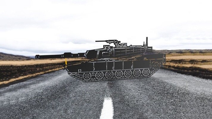 Tank. DXF, SVG vector files for CNC, laser and plasma cutting