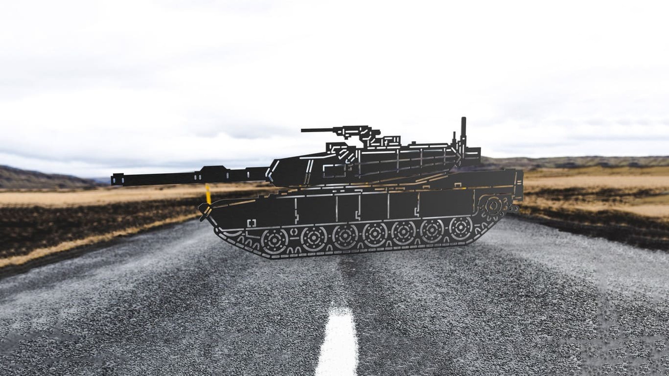 Tank. DXF, SVG vector files for CNC, laser and plasma cutting