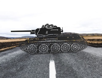 Tank T34. DXF, SVG vector files for CNC, laser and plasma cutting