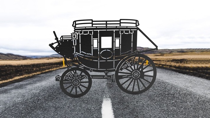 Stagecoach Carriage. DXF, SVG vector files for CNC, laser and plasma cutting
