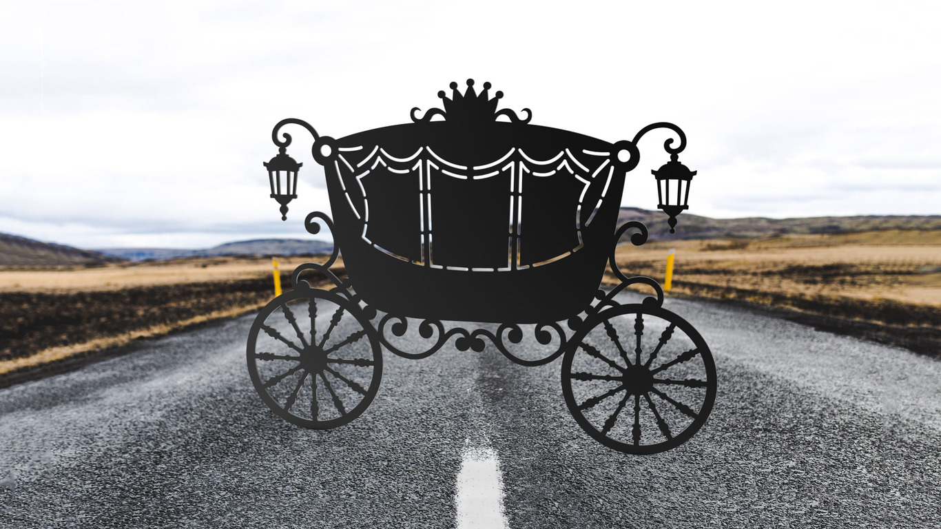 Stagecoach Carriage V2. DXF, SVG vector files for CNC, laser and plasma cutting