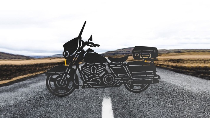 Motorcycle V1. DXF, SVG vector files for CNC, laser and plasma cutting