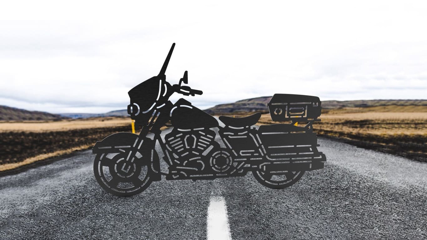 Motorcycle V1. DXF, SVG vector files for CNC, laser and plasma cutting