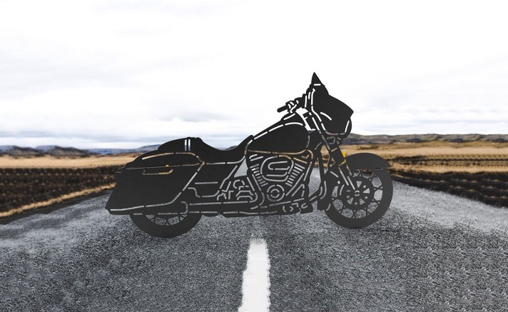 Motocicletă V3. Fișiere vectoriale DXF, SVG pentru CNC, tăiere cu laser și plasmă