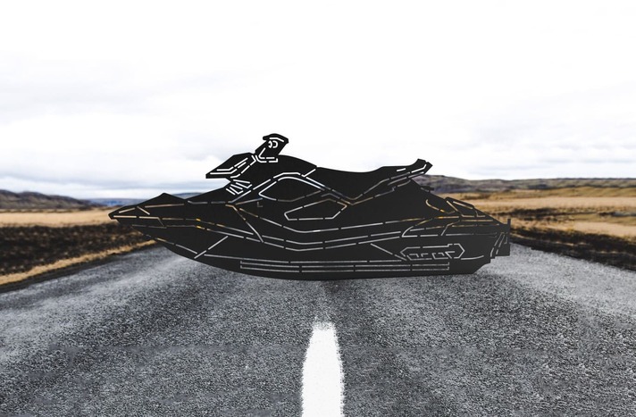 Jet Ski. DXF, SVG vector files for CNC, laser and plasma cutting