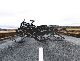 Snowmobile. DXF, SVG vector files for CNC, laser and plasma cutting