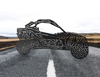 Buggy V3. DXF, SVG vector files for CNC, laser and plasma cutting