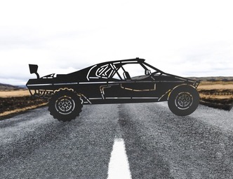 Sand Car. DXF, SVG vector files for CNC, laser and plasma cutting
