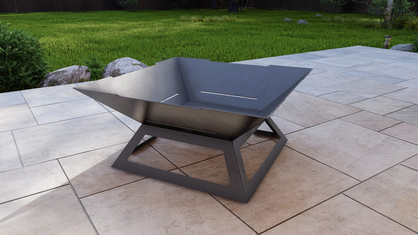 Square Weld Fire Pit Grill V4. DXF, SVG files for plasma, laser cutting. Outdoor Barbecue. Фото 9